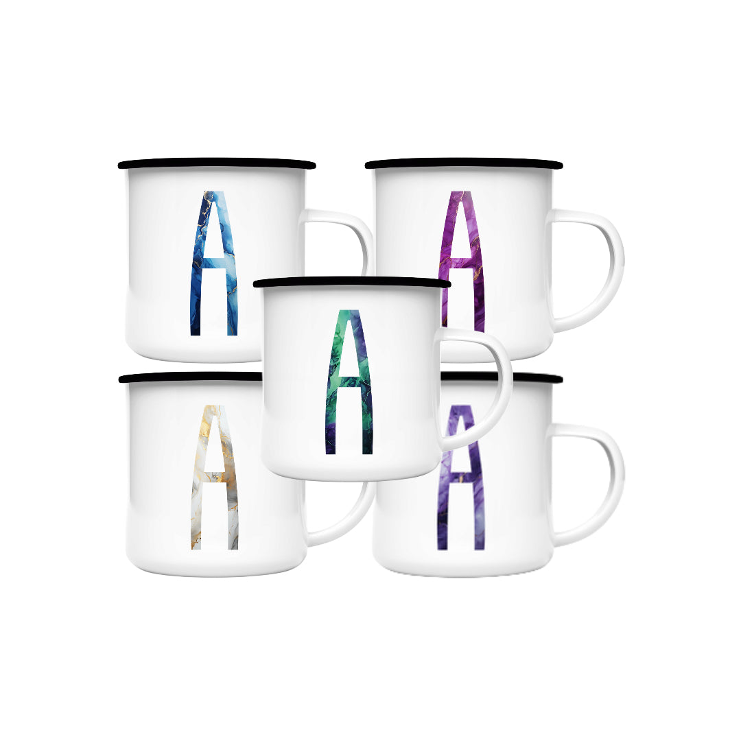 Personalisiere jetzt deine Emaille Tasse - Elegant und individuell!