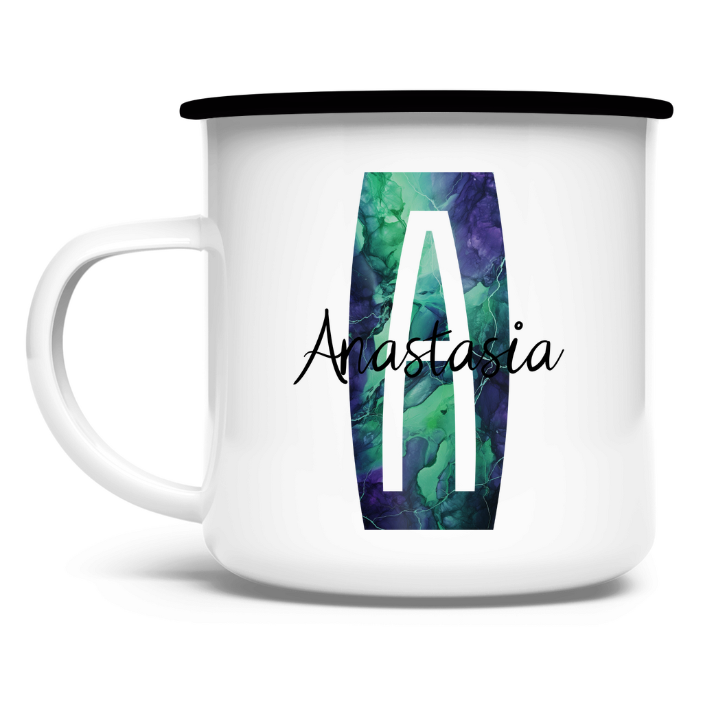 Personalisiere jetzt deine Emaille Tasse - Elegant und individuell!