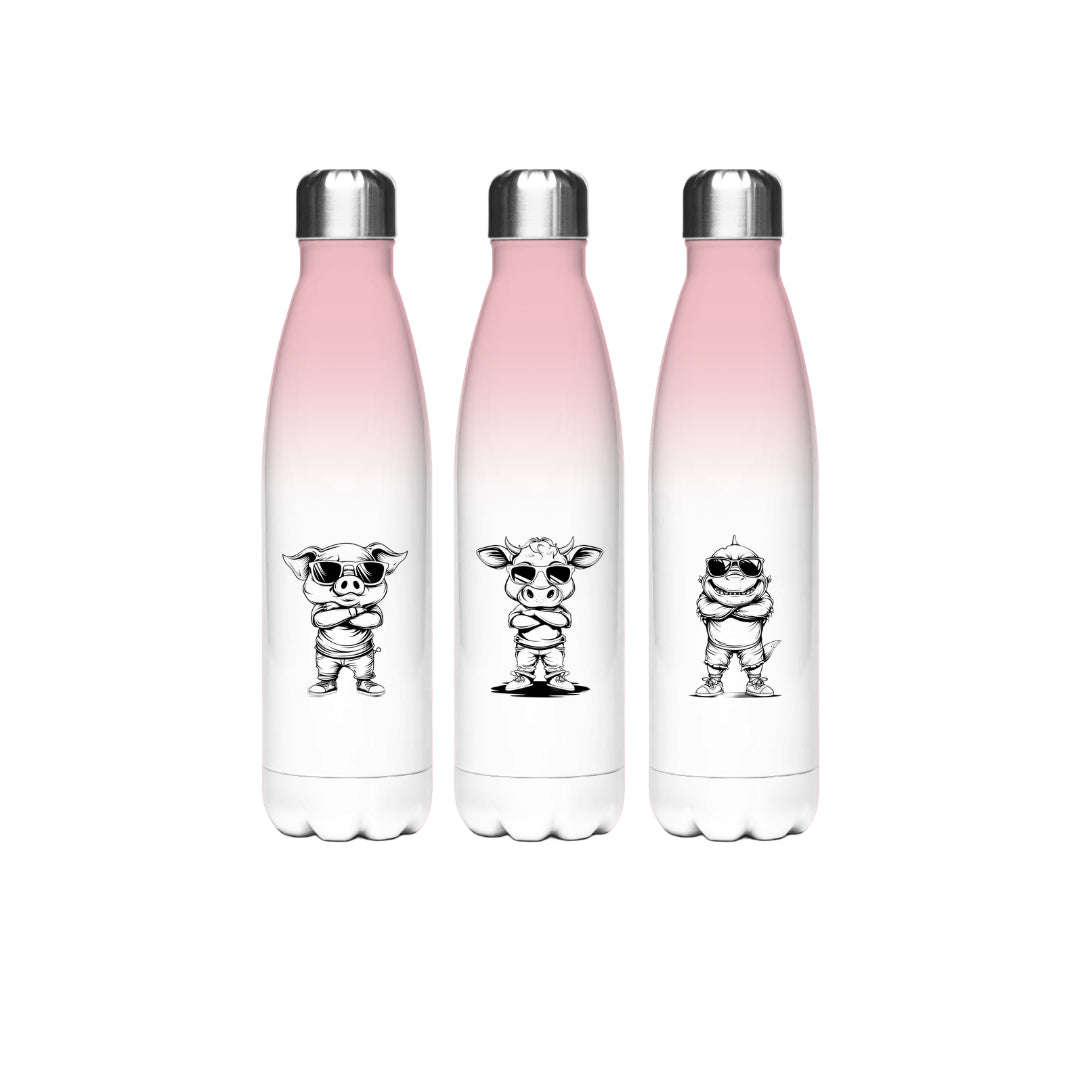 Edelstahl-Thermoflasche  – Pink | 500 ml isoliert