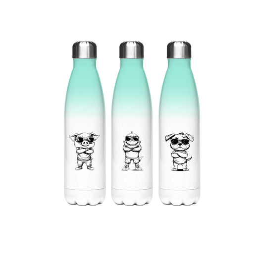 Edelstahl-Thermoflasche – Aqua | 500 ml doppelwandig