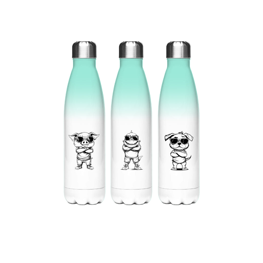Edelstahl-Thermoflasche – Aqua | 500 ml doppelwandig