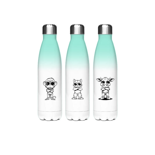 Edelstahl-Thermoflasche – Aqua | 500 ml doppelwandig